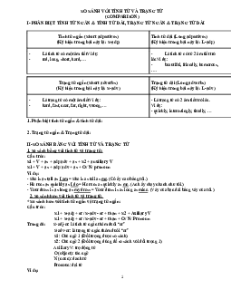 So sánh với tính từ và trạng từ học phần Tiếng anh cơ bản