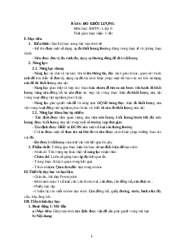 Giáo án Khoa học tự nhiên 6 sách Kết nối tri thức với cuộc sống Bài 6