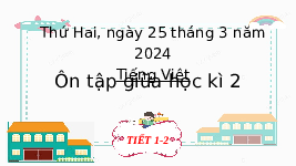 Giáo án điện tử Tiếng việt 2 Bài 27 Cánh diều: Ôn tập giữa học kì 2
