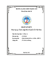 Thực trạng về hội nhập Kinh tế quốc tế ở Việt Nam - Kinh tế Chính trị Mác-Lê Nin (KTCT01) | Bài tập lớn kinh tế chính trị