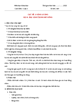 Giáo án Khoa học lớp 4 Bài 8 | Cánh diều