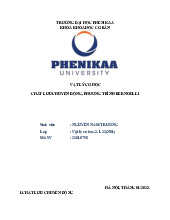 Chất lưu chuyển động, phương trình bernoulli | Bài tập lớn môn Vật lý cơ học