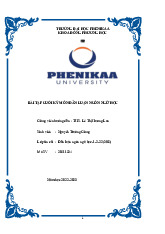 Bài tập cuối kỳ học phần Dẫn luận ngôn ngữ | Trường Đại học Phenikaa | Khoa Đông Phương Học