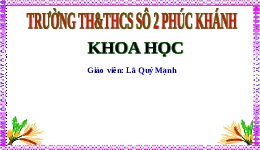 Giáo án điện tử Khoa học 4 Bài 14 Cánh diều: Nhu cầu sống của động vật và chăm sóc vật nuôi
