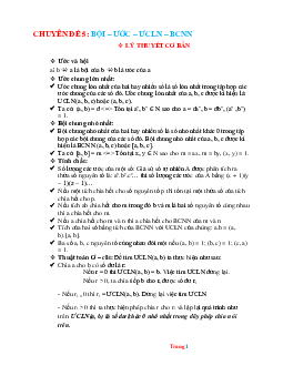 Chuyên đề bồi dưỡng HSG Toán 6: Bội-ước-BCNN-ƯCLN
