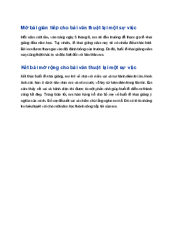 Viết đoạn mở bài và đoạn kết bài cho bài văn thuật lại một sự việc | Tập làm văn 4