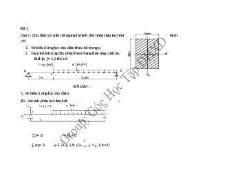 Bài tập ôn tập môn Sức bền vật liệu có lời giải chi tiết