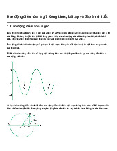 Dao động điều hòa là gì? Công thức, bài tập và đáp án chi tiết | Vật lý 11