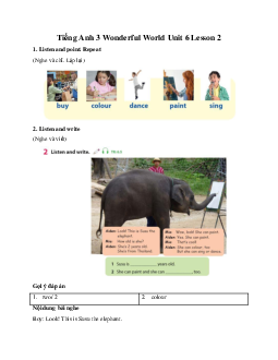 Giải BT Tiếng Anh 3 Wonderful World Unit 6 My hobby Lesson 2