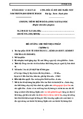 Đề cương chi tiết học phần môn kinh tế chính trị | Trường Đại học Kinh tế Thành phố Hồ Chí Minh