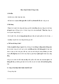 Thuyết trình quan niệm về lòng vị tha (2 Mẫu) | Văn mẫu lớp 10 Chân trời sáng tạo