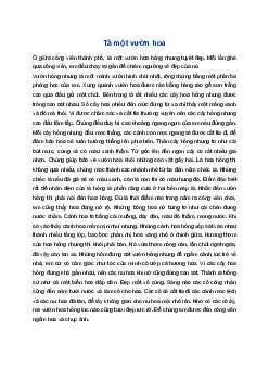 Viết bài văn tả một vườn hoa hoặc một luống hoa | Tập làm văn 4