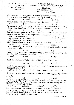 Đề thi học kỳ 1 Toán 12 năm học 2018 – 2019 sở GD và ĐT Đồng Nai