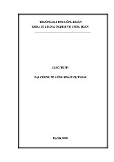 Giáo trình đại cương công đoàn Việt Nam | Trường Đại học Công đoàn