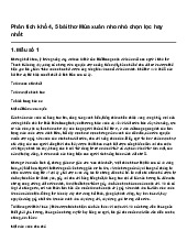 Phân tích khổ 4, 5 bài thơ Mùa xuân nho nhỏ chọn lọc hay nhất | Ngữ văn 7