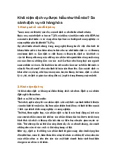 Khái niệm dịch vụ được hiểu như thế nào? So sánh dịch vụ với hàng hóa