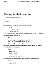 Hướng Dẫn Về Các Quy Tắc Đánh Trọng Âm Trong Tiếng Việt môn English Studies| Trường Đại học Thăng Long