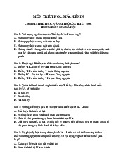 Ôn thi Môn Triết học Mac-Lenin | Đại học Mỹ thuật Công nghiệp