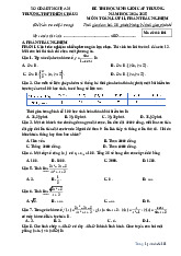 Đề học sinh giỏi Toán 11 năm 2024 – 2025 trường THPT Diễn Châu 2 – Nghệ An