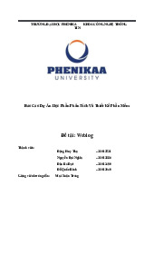 Weblog | Báo cáo dự án học phần Phân Tích Và Thiết Kế Phần Mềm | Trường Đại học Phenikaa