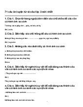 Tổng hợp 71 câu ôn luyện từ và câu lớp 3 mới nhất | Tiếng Việt 3