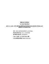 TIỂU LUẬN NHÓM MÔN LUẬT ĐẤT ĐAI ĐỀ TÀI NGHIÊN CỨU: NHỮNG ĐIỂM MỚI VỀ THẾ CHẤP QUYỀN SỬ DỤNG ĐẤT THEO LUẬT ĐẤT ĐAI - trường đại học lao động xã hội
