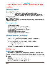 Phương Pháp Giải Bài Toán Bằng Cách Lập Hệ Phương Trình-Phương Trình