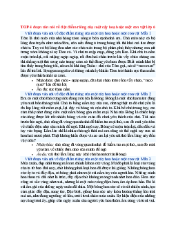 Văn mẫu lớp 6 Chân trời sáng tạo bài đoạn văn nói về đặc điểm riêng của một cây hoa hoặc một con vật