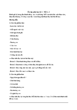 Soạn bài Ôn tập giữa học kì I | Tiếng việt 2 Sách Cánh diều