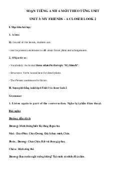 Tiếng Anh lớp 6 unit 3 A closer look 2