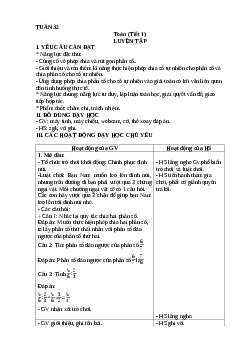 Giáo án Toán lớp 4 Tuần 32 | Kết nối tri thức