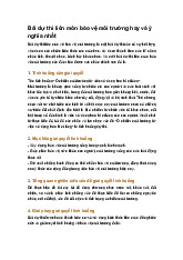 Bài dự thi liên môn bảo vệ môi trường hay và ý nghĩa nhất