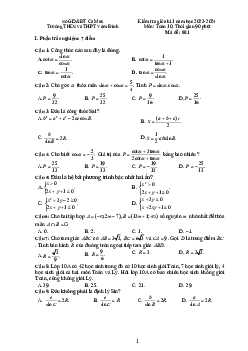 Đề giữa kì 1 Toán 10 năm 2023 – 2024 trường THCS&THPT Vàm Đình – Cà Mau