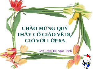Giáo án điện tử Toán 6 Bài 1 Cánh diều: Phân số với tử và mẫu là số nguyên (tiết 1)
