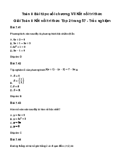 Giải Toán 8 Bài tập cuối chương VII | Kết nối tri thức