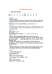Đáp án đề thi cuối kỳ - Cơ sở Vật lí | Đại học Sư Phạm Hà Nội