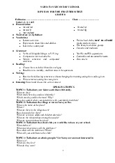 Đề cương ôn tập HK I_Môn Tiếng Anh 8