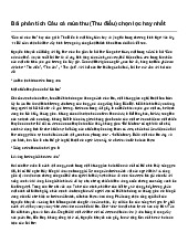 Bài phân tích Câu cá mùa thu chọn lọc hay nhất - Ngữ Văn 10