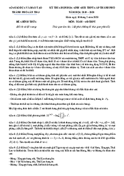 Đề thi chọn học sinh giỏi Toán THPT năm 2019 – 2020 sở GD&ĐT Cần Thơ