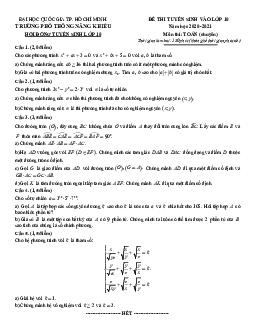 Đề tuyển sinh 10 môn Toán (chuyên) năm 2020 – 2021 trường PTNK – TP HCM