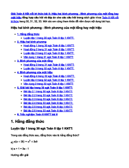 Toán 8 Kết nối tri thức bài 6