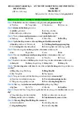 Đề minh họa tốt nghiệp THPT 2025 môn Địa Lí Bộ Giáo Dục giải chi tiết