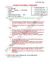 BỆNH ÁN NHI KHOA: VIÊM PHỔI CỦA TRẺ EM môn Nhi khoa | Trường Đại Học Y Dược Thái Bình