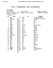 Unit 3: environmental vocabulary & grammar exercises môn English Studies| Trường Đại học Thăng Long