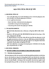 Tài liệu hướng dẫn môn học Lý luận về nhà nước - Bài 9 Nhà nước pháp quyền | Đại học Nội Vụ Hà Nội