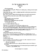 Tổng quan lý thuyết sinh học phân tử phần 2 - Sinh đại cương | Trường Đại học Khoa học Tự nhiên, Đại học Quốc gia Thành phố Hồ Chí Minh