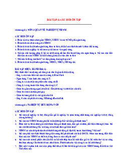 Bài tập và câu hỏi ôn tập  học phần Nguyên lý Marketing