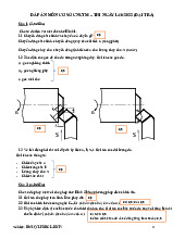 Đáp án môn cơ sở công nghệ chế tạo máy 