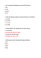 Đề giữa kỳ - Câu hỏi về Mạng Máy Tính và IP | Môn Mạng máy tính 1 - Đại học Sư phạm Kỹ thuật Thành phố Hồ Chí Minh