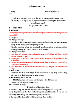 Giáo án Tin học 7 Bài 4: Mạng Xã Hội sách Kết nối tri thức với cuộc sống